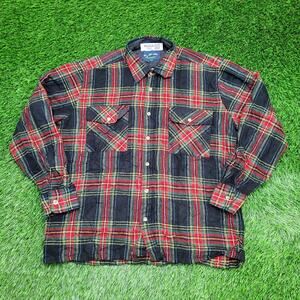 Vintage Backpackers Western Plaid Shirt L 16.5 22x28 Shacket